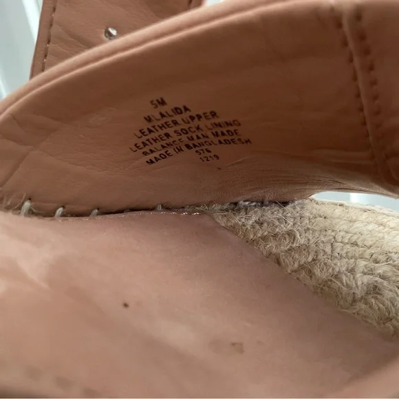 Women’s Marc Fisher Espadrille Platform Wedge Sandals Pink Leather Size 5M - Picture 10 of 10